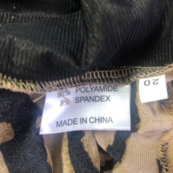 Juliette Animal Print Drawstring Front Low Cowl Drop Collar Long Sleeve Top Sz L - Picture 8 of 9